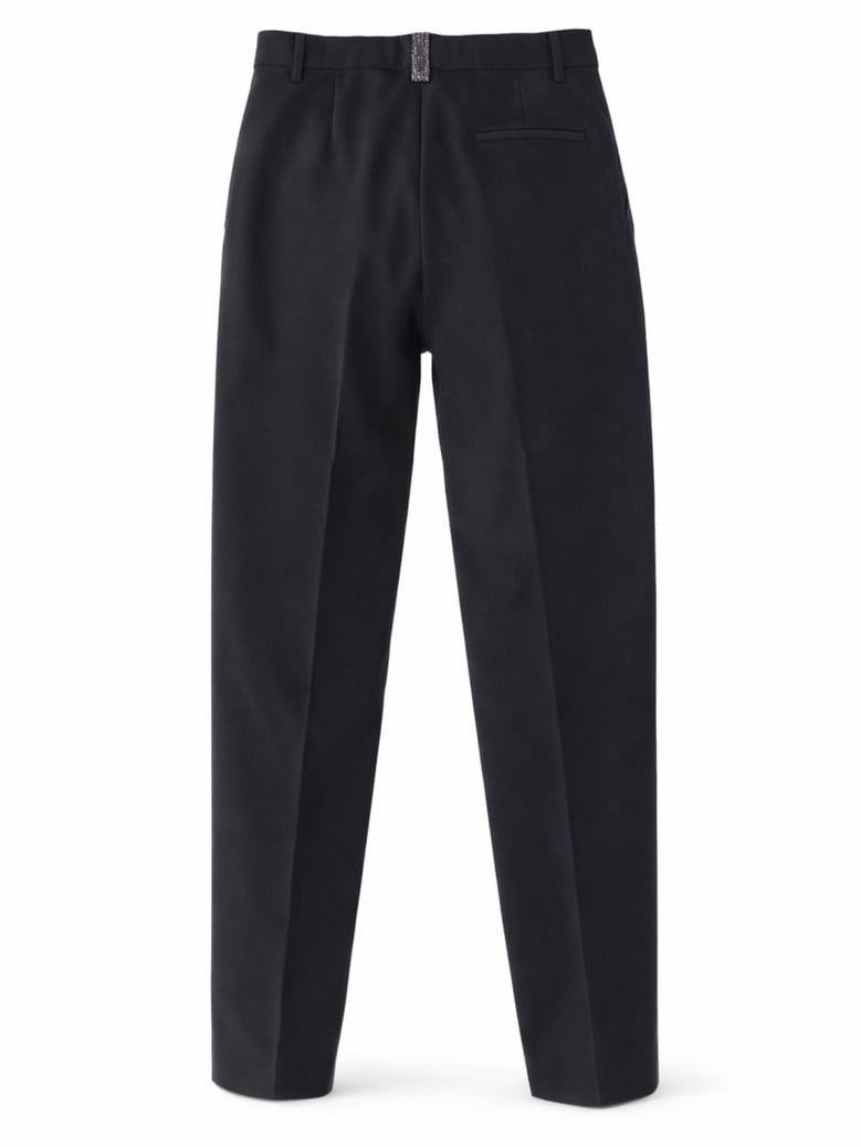 wool pants in blue by Selfnex