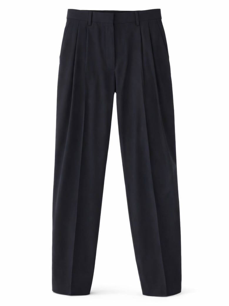 wool pants in blue by Selfnex