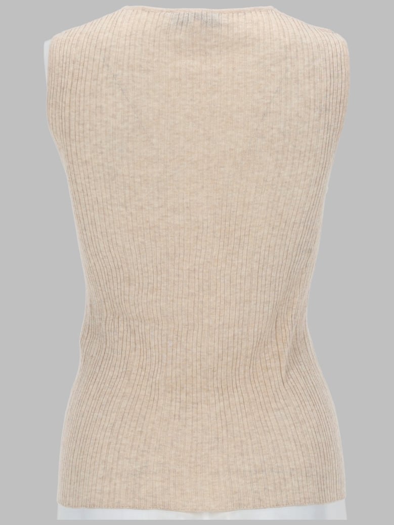 ribbed top beige by Selfnex