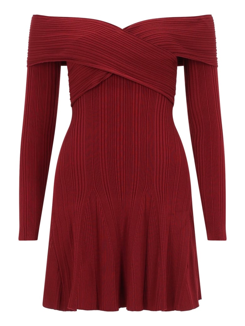 mini viscose dress burgundy by Selfnex