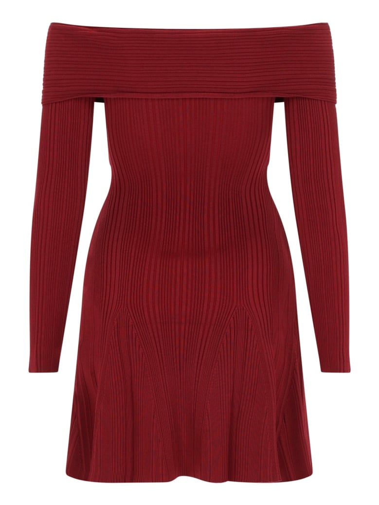 mini viscose dress burgundy by Selfnex