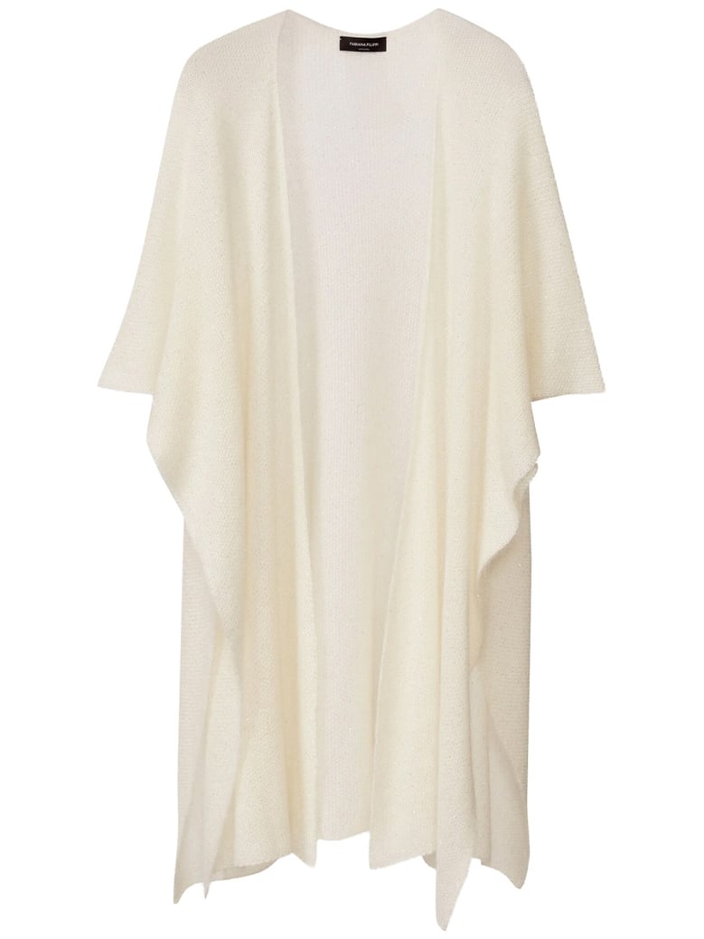 sequined cape in ivory by Selfnex