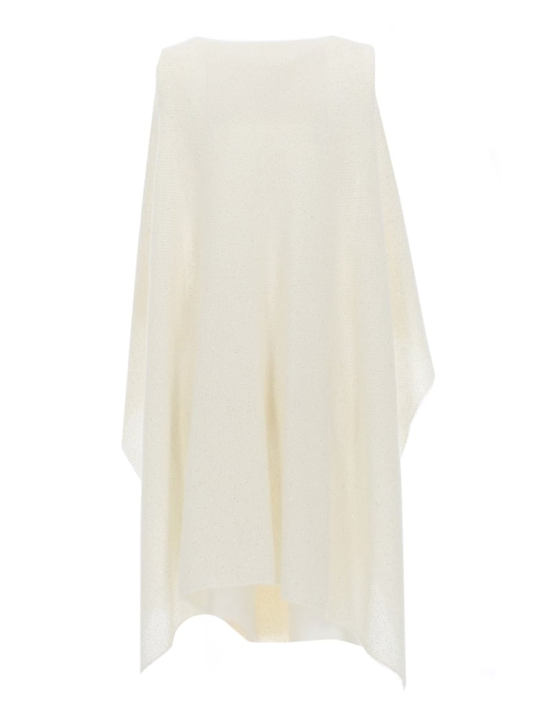 sequined cape in ivory by Selfnex