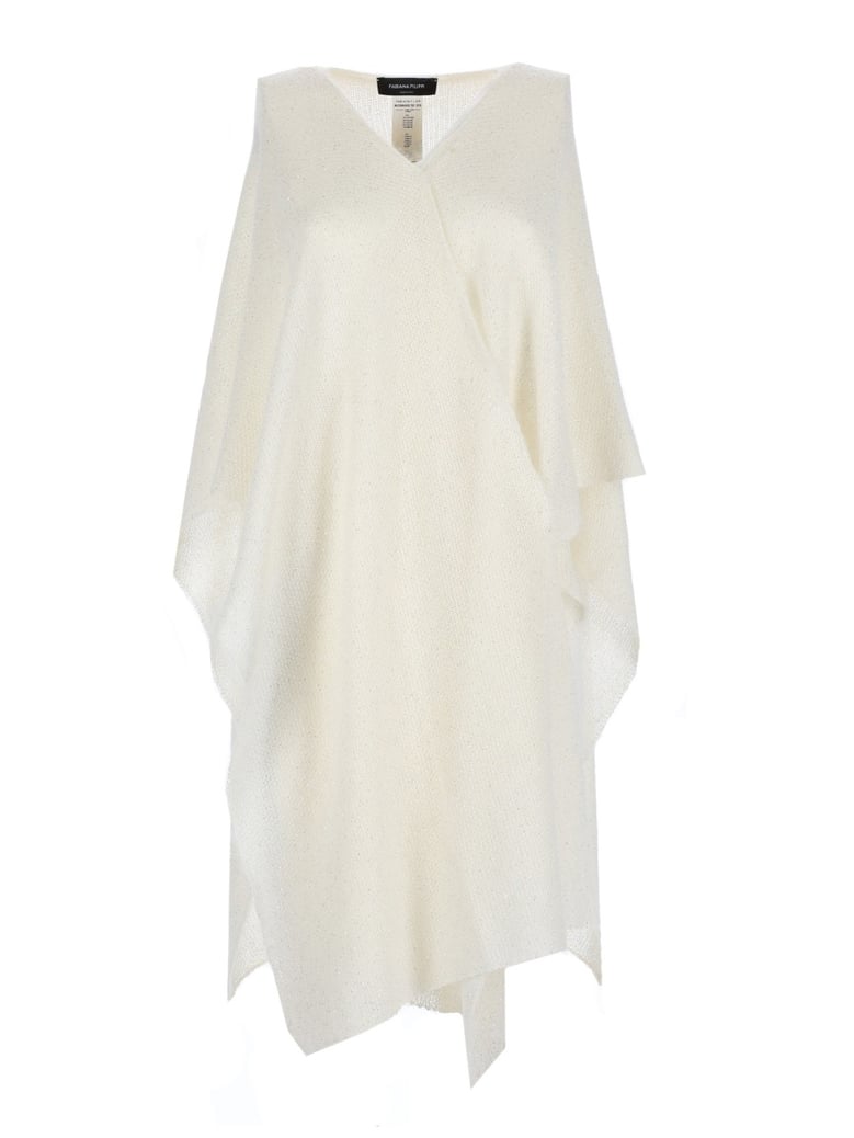 sequined cape in ivory by Selfnex