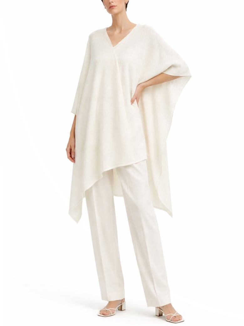 sequined cape in ivory by Selfnex