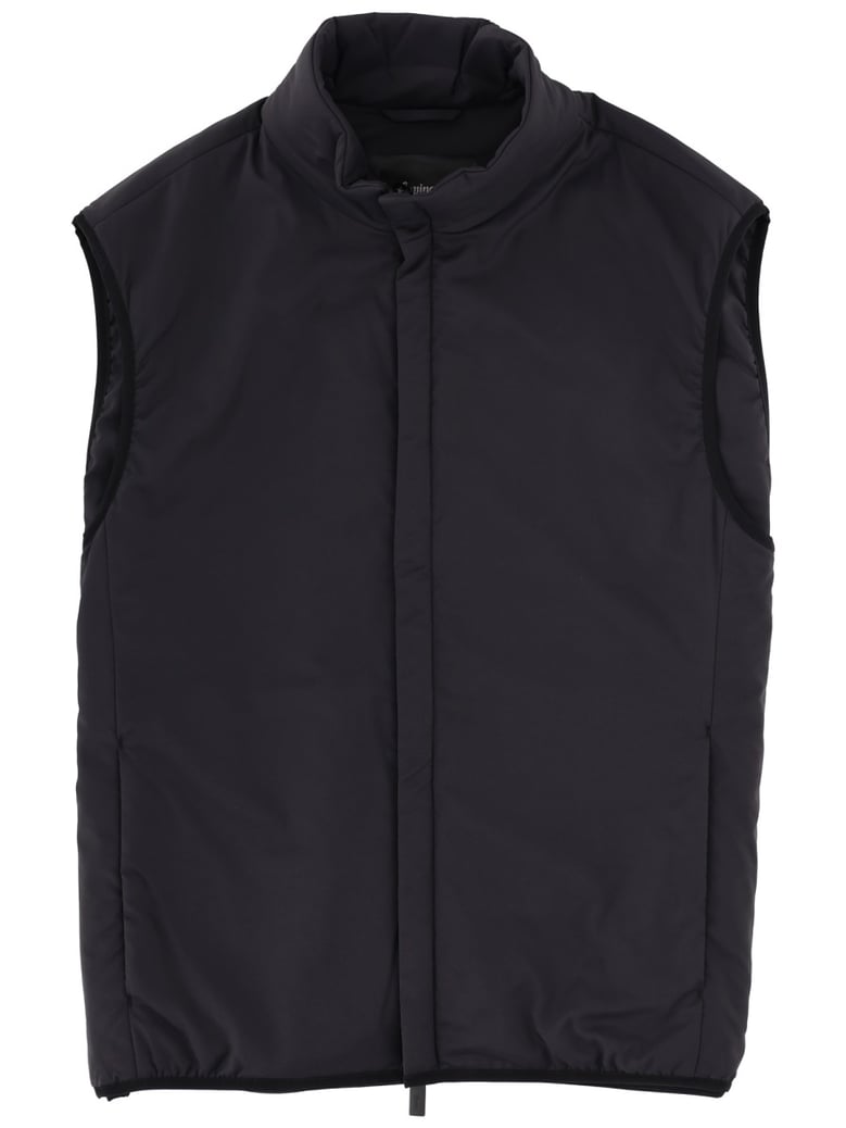 waistcoat with collar black by Selfnex