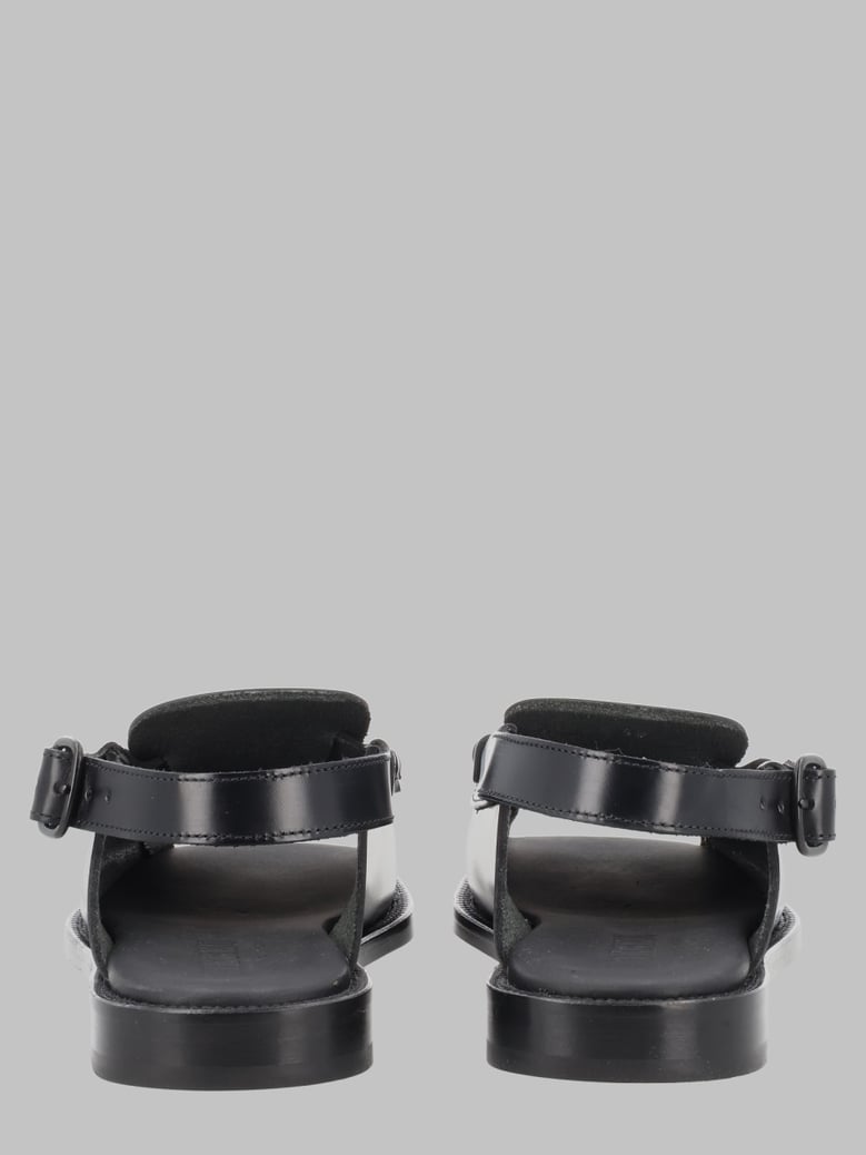 leather sandals sineu black by Selfnex