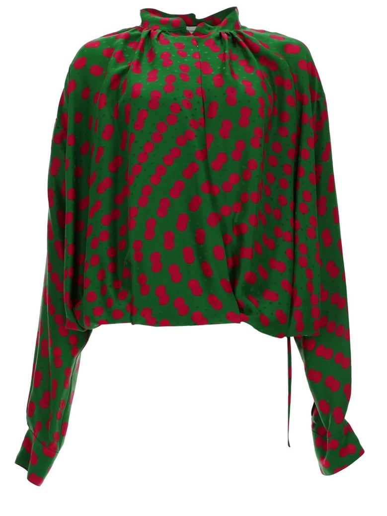 shirt cenver green viscose-silk by Selfnex