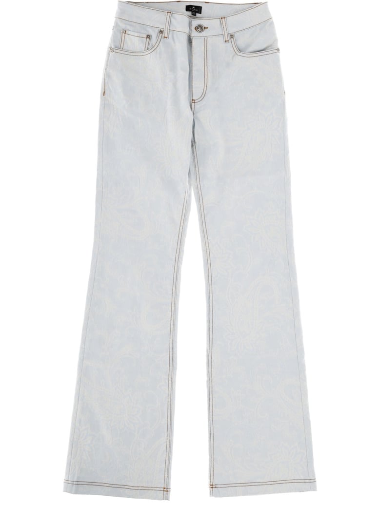 jeans with paisley pattern by Selfnex