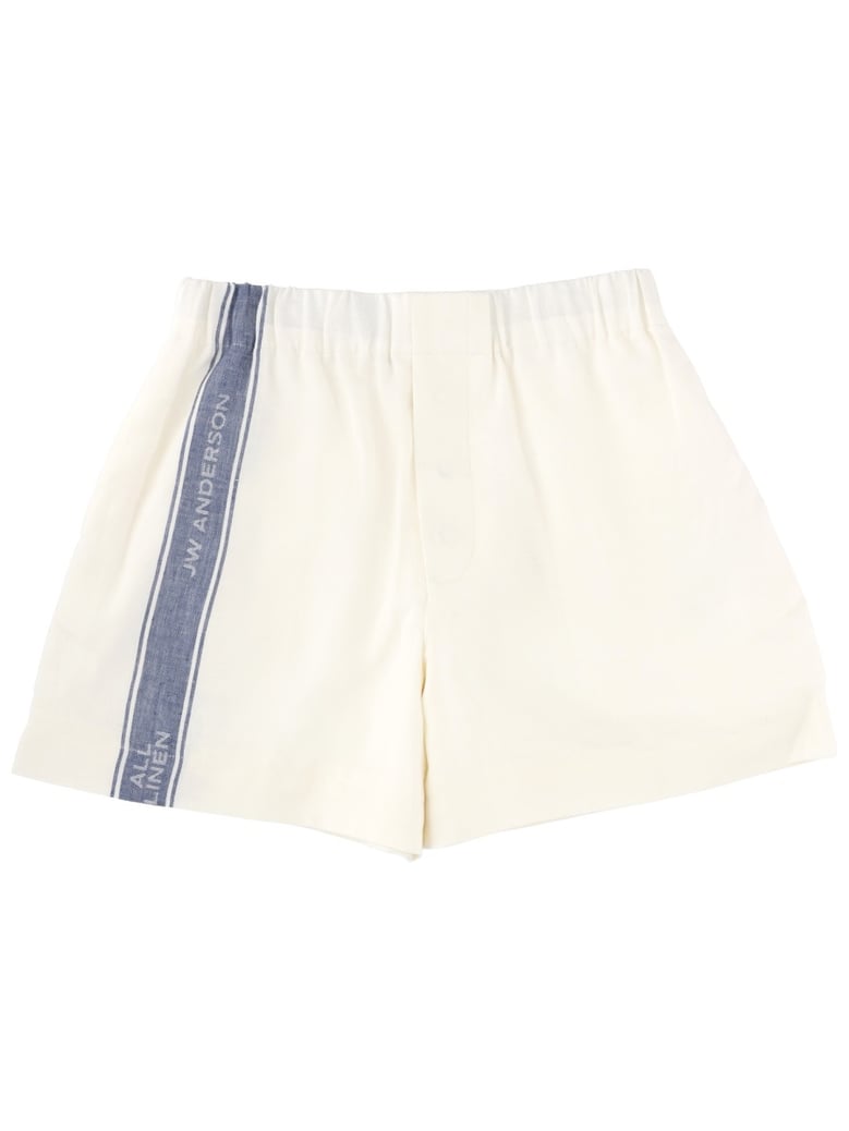 shorts with logo white by Selfnex