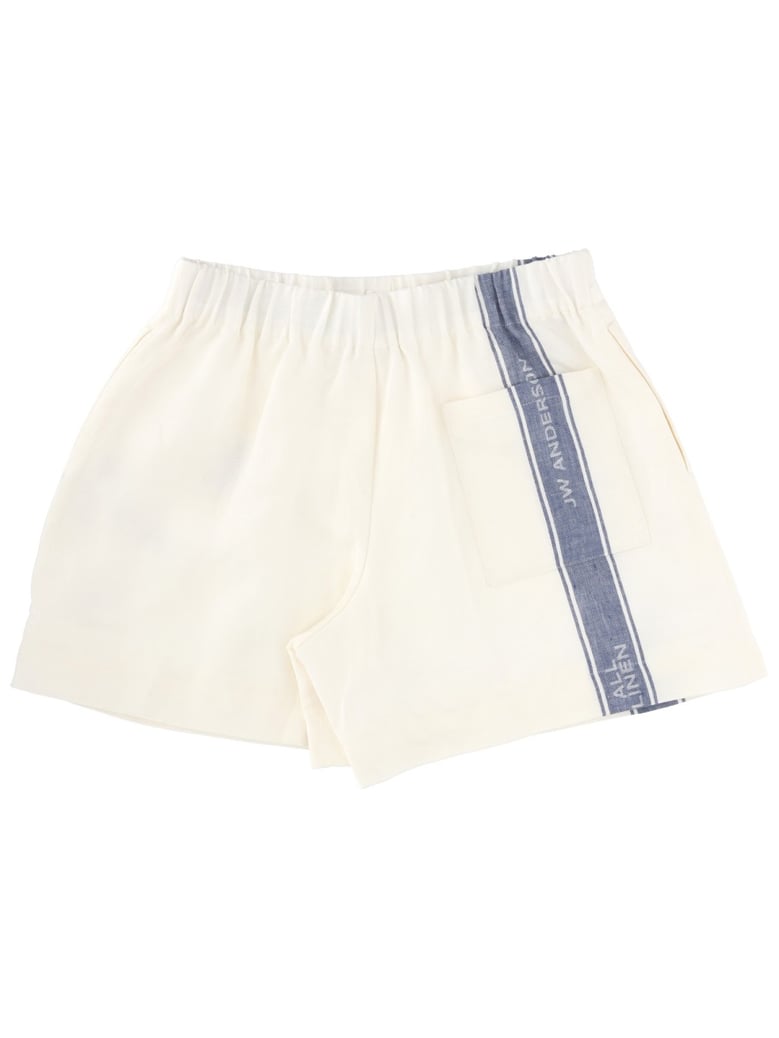 shorts with logo white by Selfnex