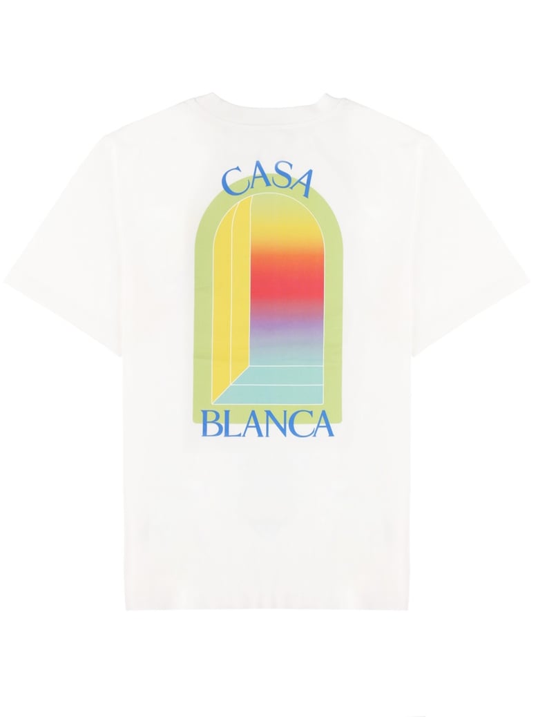 t-shirt with print white by Selfnex