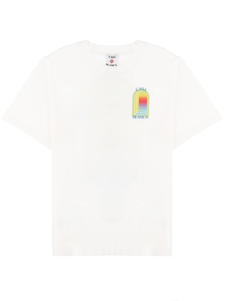 t-shirt with print white by Selfnex
