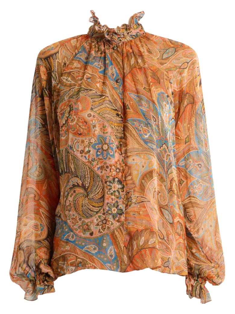 silk shirt orange by Selfnex