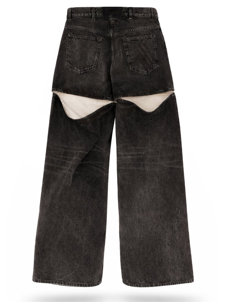 black regular fit jeans by Selfnex
