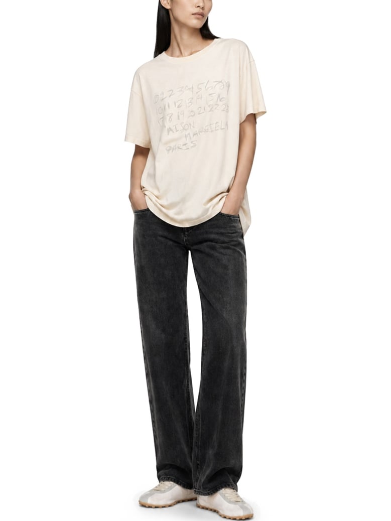t-shirt with print beige by Selfnex