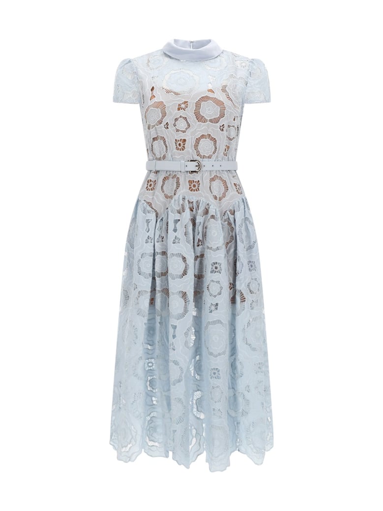 lace midi dress azure by Selfnex