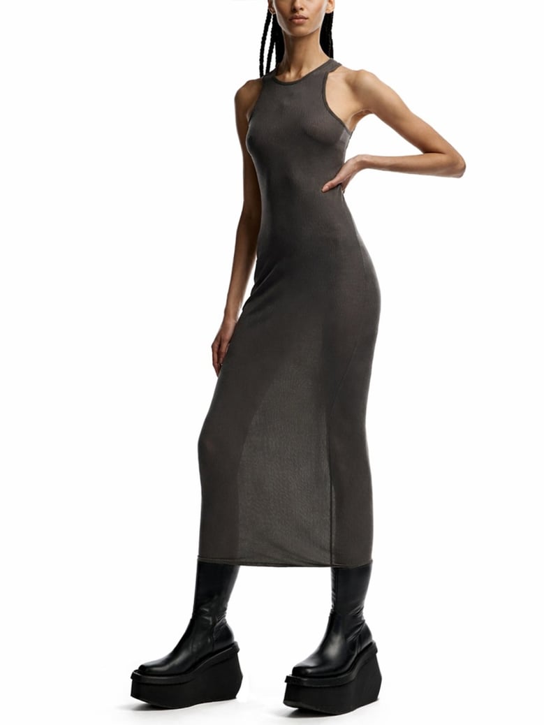 silk blend midi dress by Selfnex