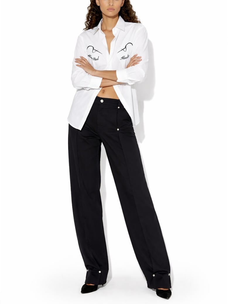 classic white button-up shirt by Selfnex