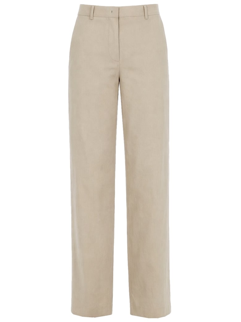 tailored linen trousers white by Selfnex