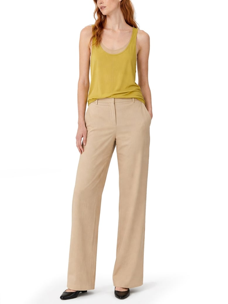 tailored linen trousers white by Selfnex