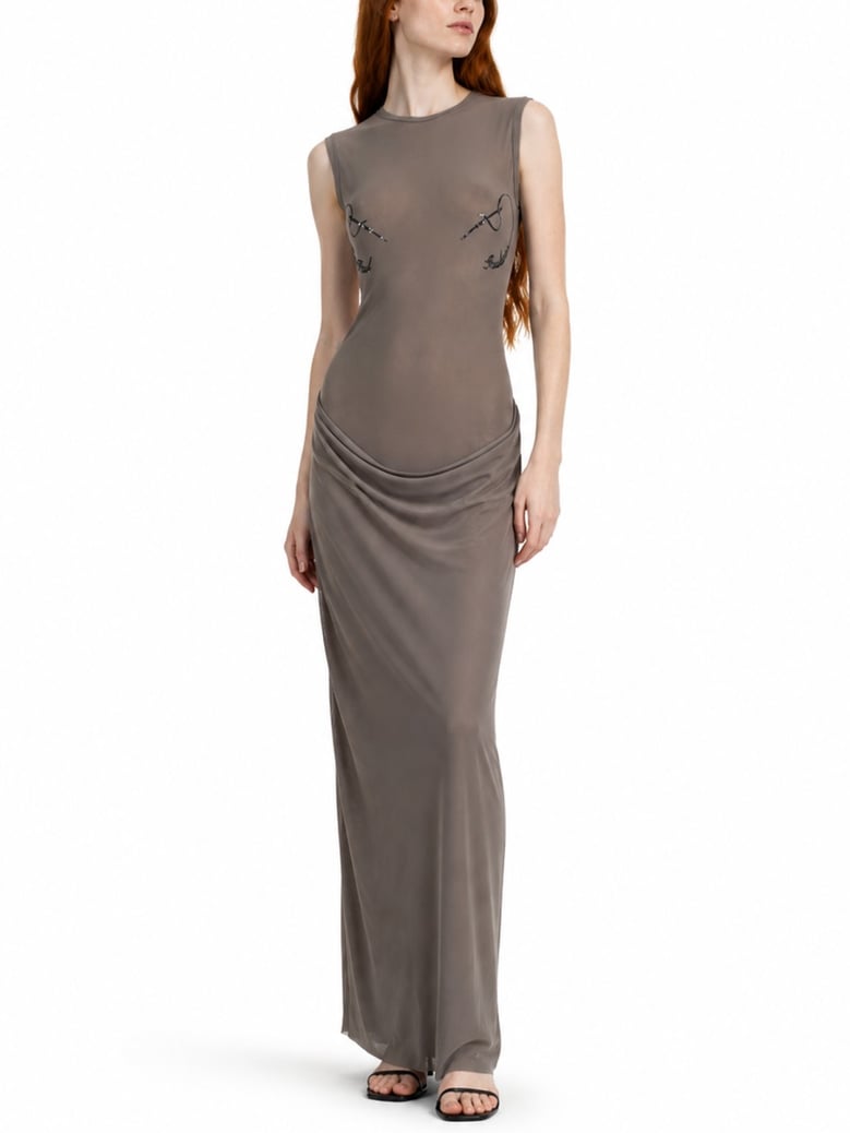 long dress in grey by Selfnex