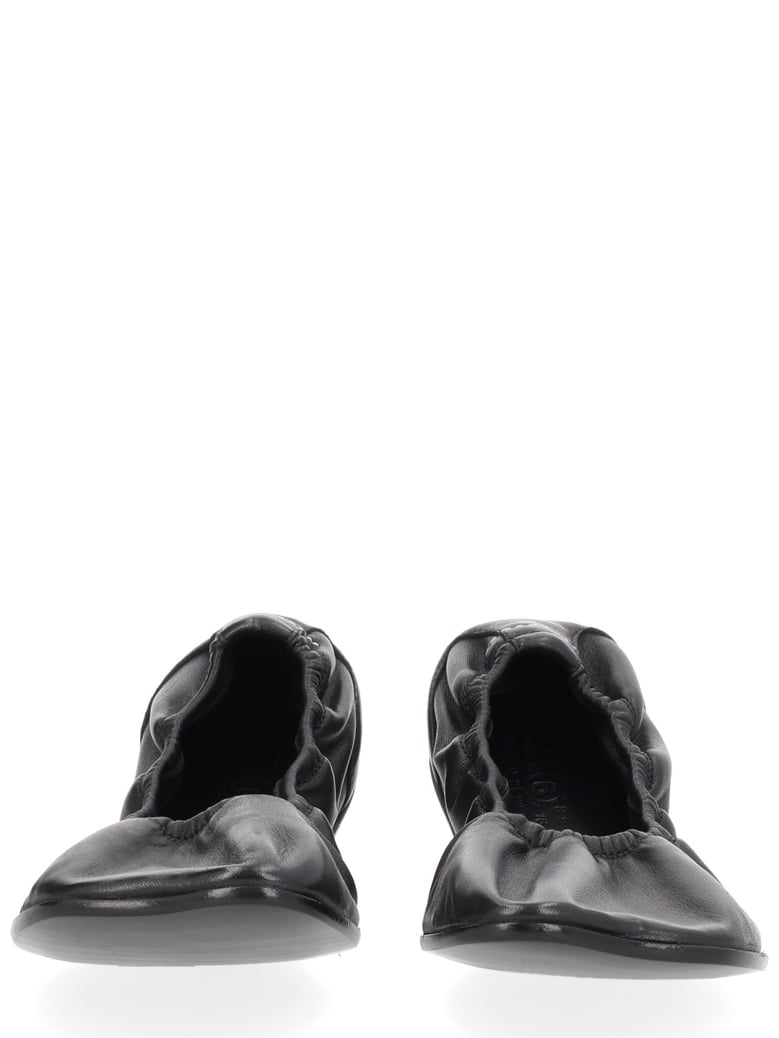 leather ballerina shoes by Selfnex