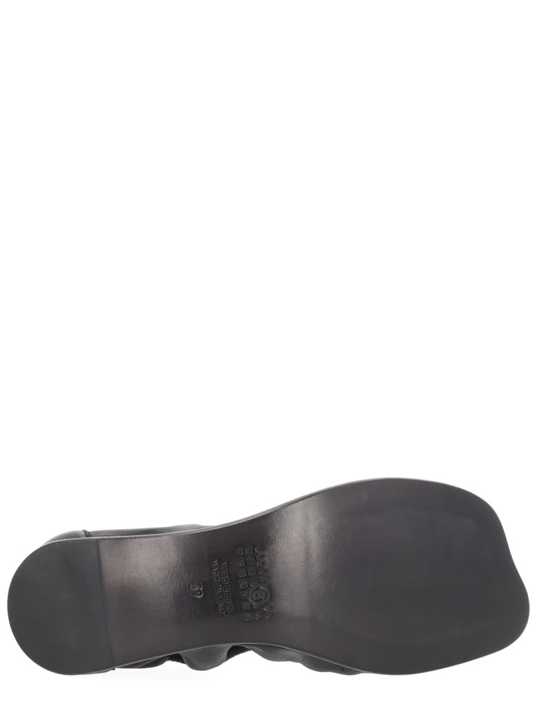 leather ballerina shoes by Selfnex