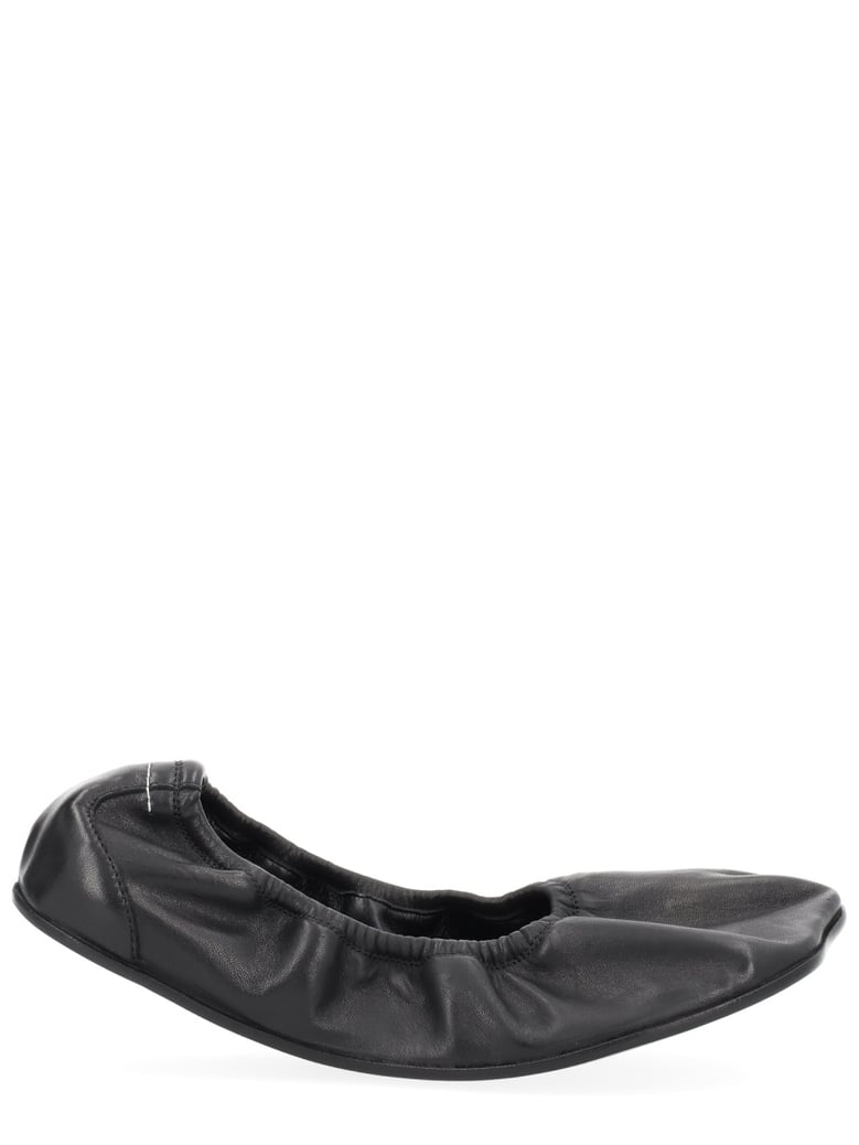leather ballerina shoes by Selfnex
