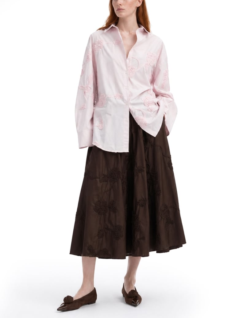 oversized shirt with floral details by Selfnex