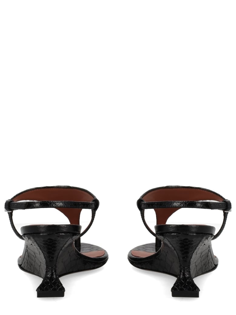 sandal nina black leather by Selfnex