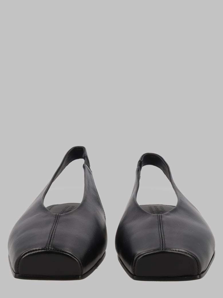 ballerina slingback black leather by Selfnex