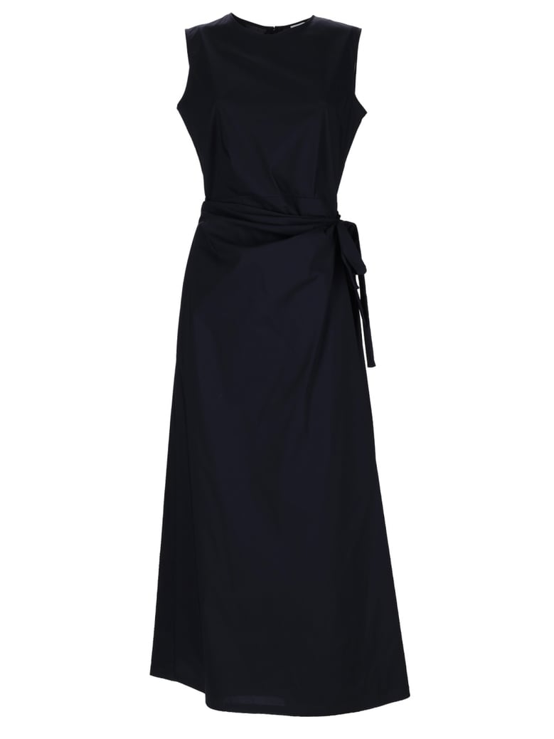 midi dress with drape by Selfnex