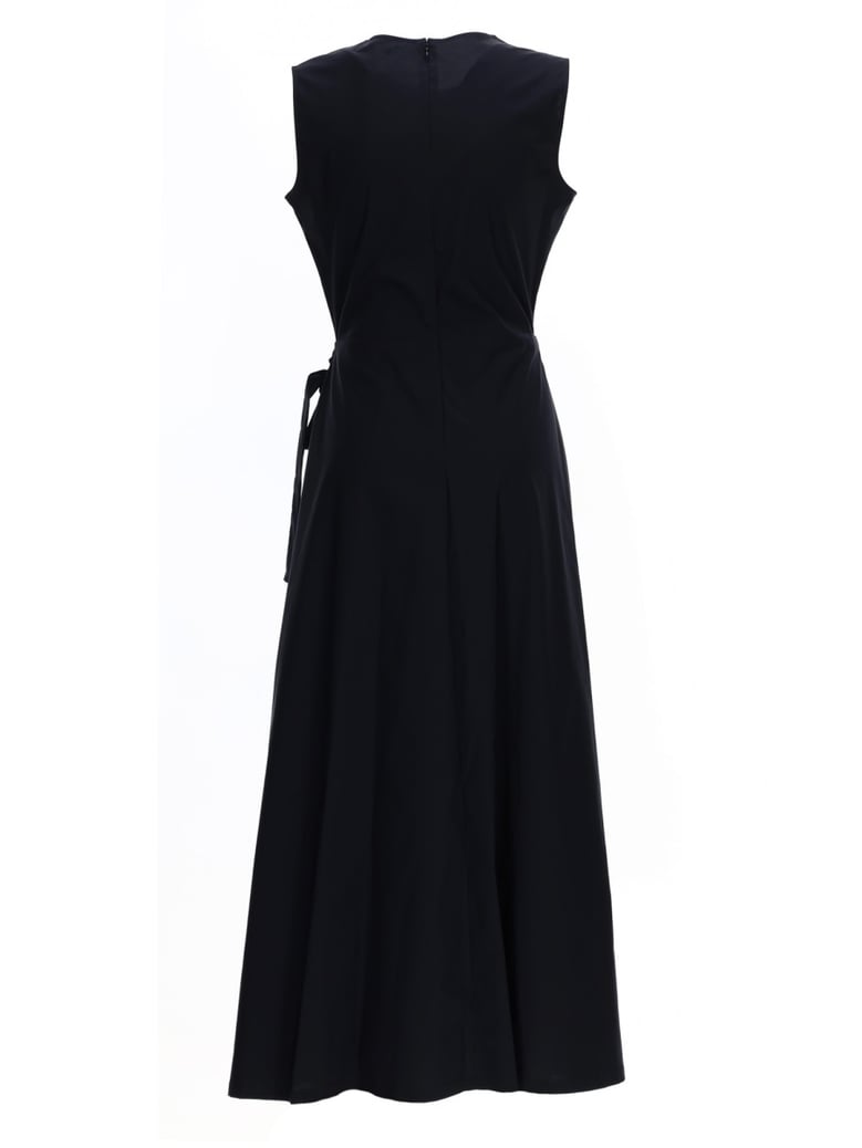 midi dress with drape by Selfnex