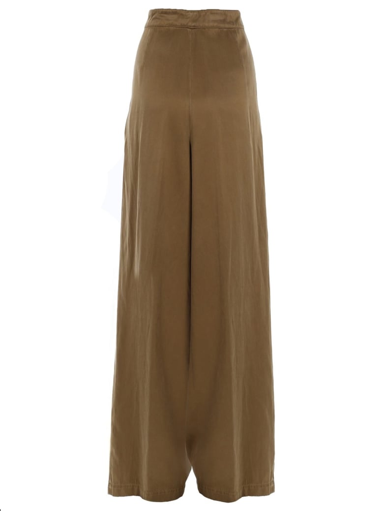 tailored pleated trousers beige by Selfnex