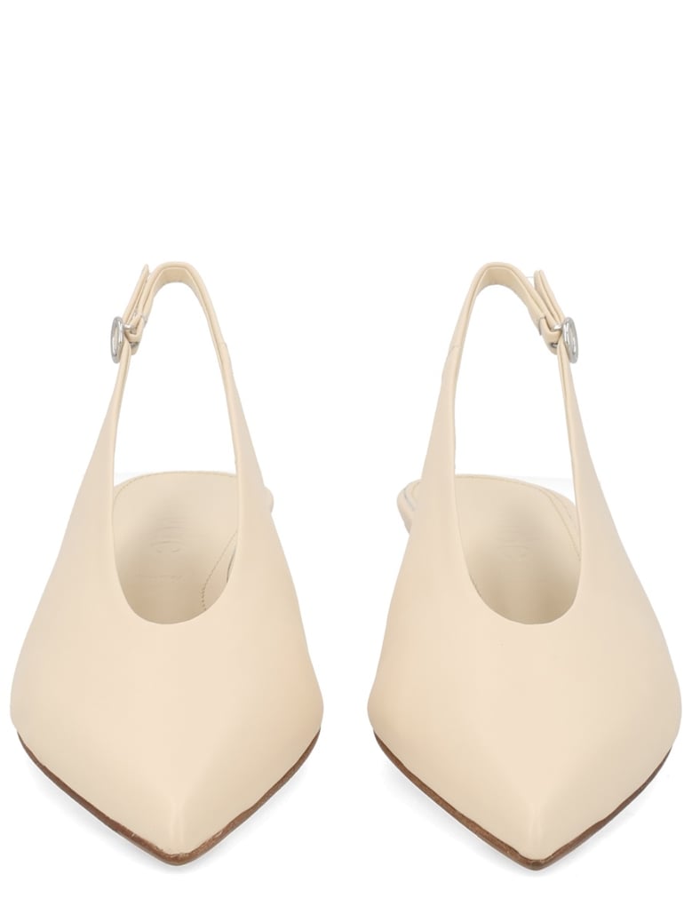décolleté camila in ivory nappa leather by Selfnex