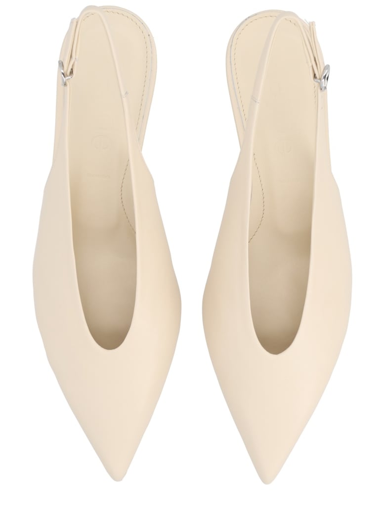 décolleté camila in ivory nappa leather by Selfnex