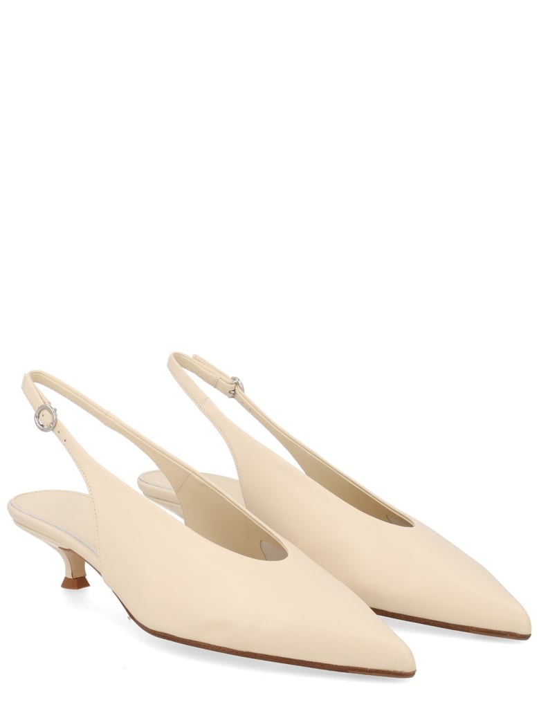 décolleté camila in ivory nappa leather by Selfnex