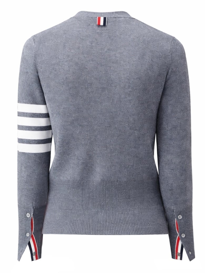 v-neck cardigan in grey by Selfnex