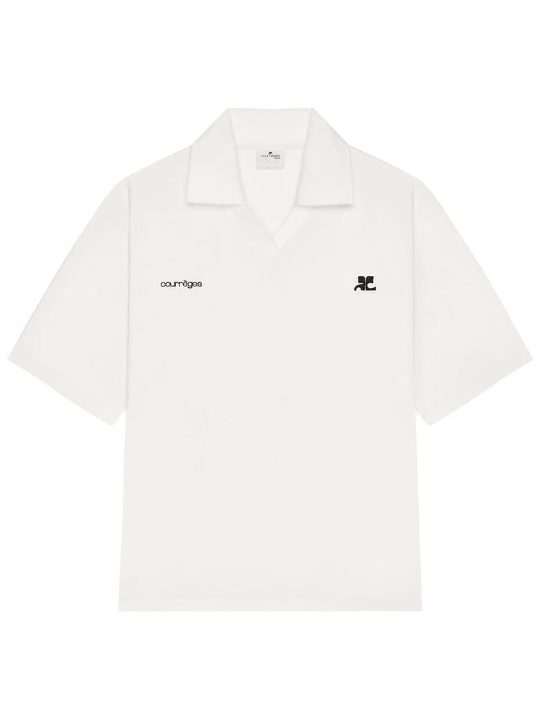polo shirt with logo white by Selfnex