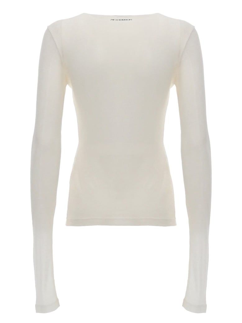 long-sleeved t-shirt white by Selfnex