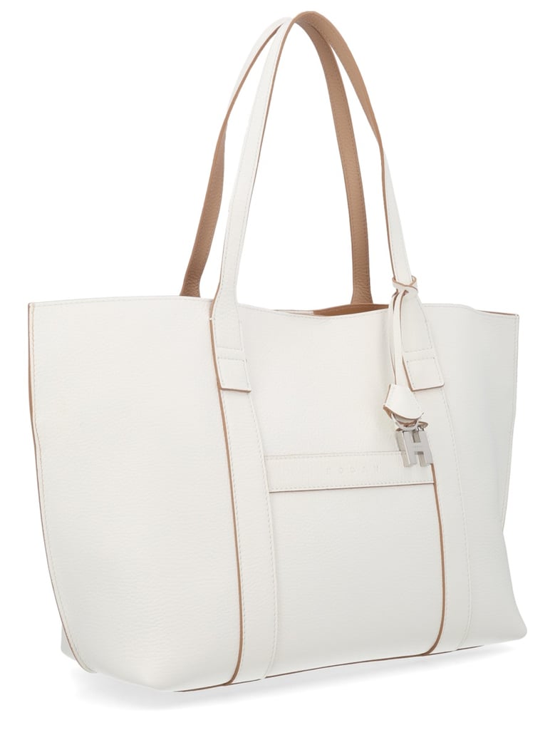 shoulder bag in white calf leather by Selfnex