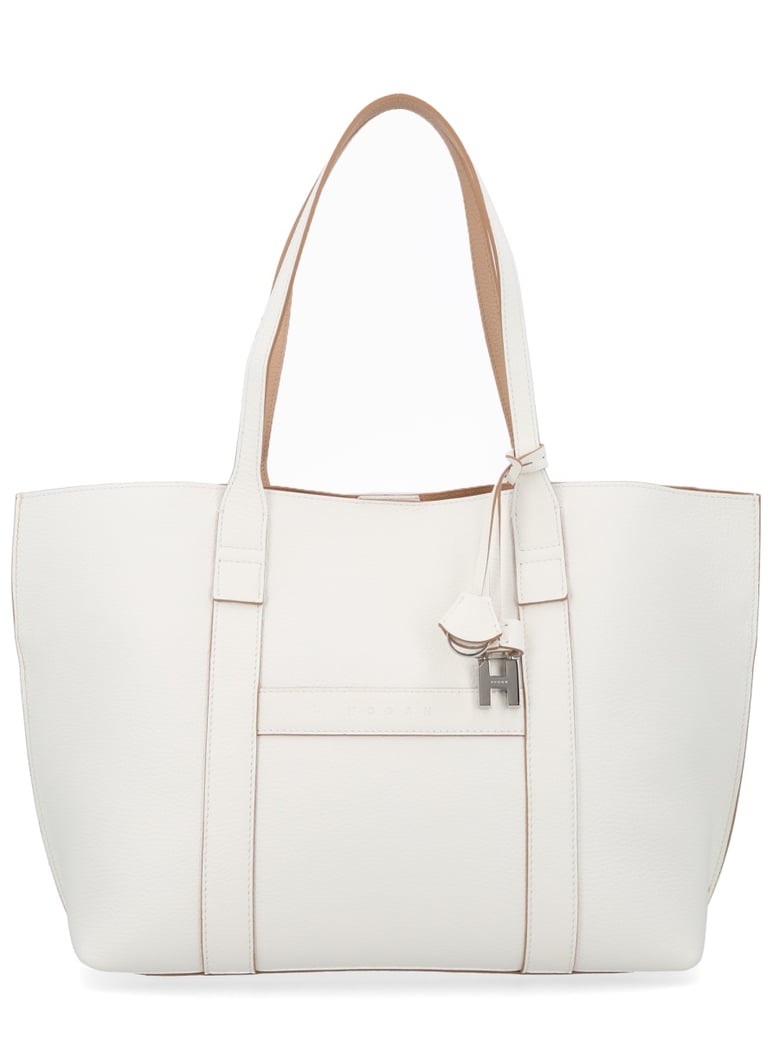 shoulder bag in white calf leather by Selfnex