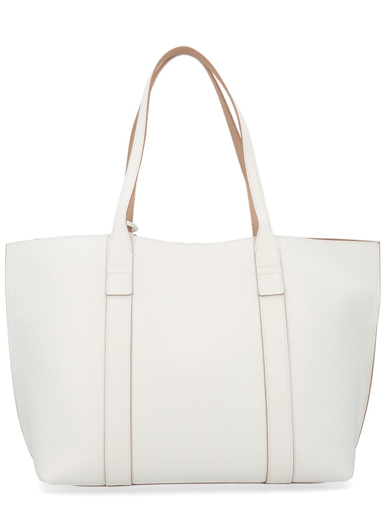 shoulder bag in white calf leather by Selfnex