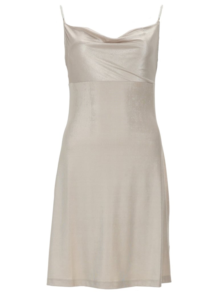 mini satin dress ivory by Selfnex