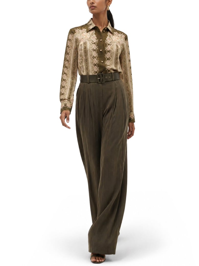 silk shirt luna green by Selfnex