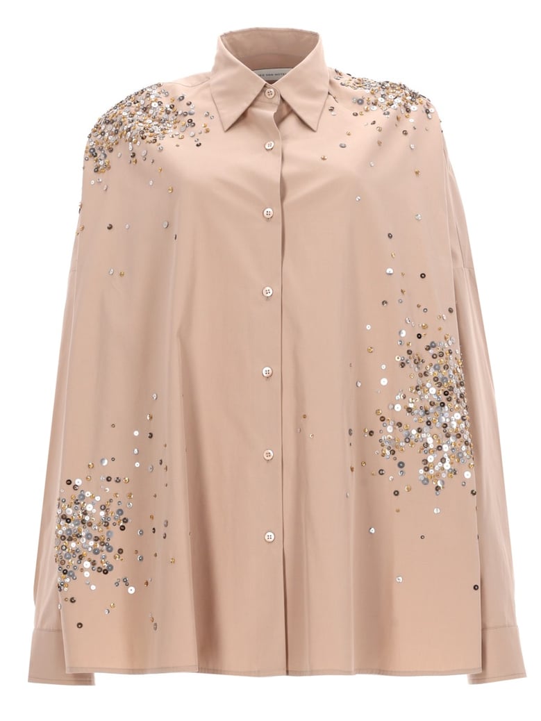 shirt casia powder with rhinestones by Selfnex