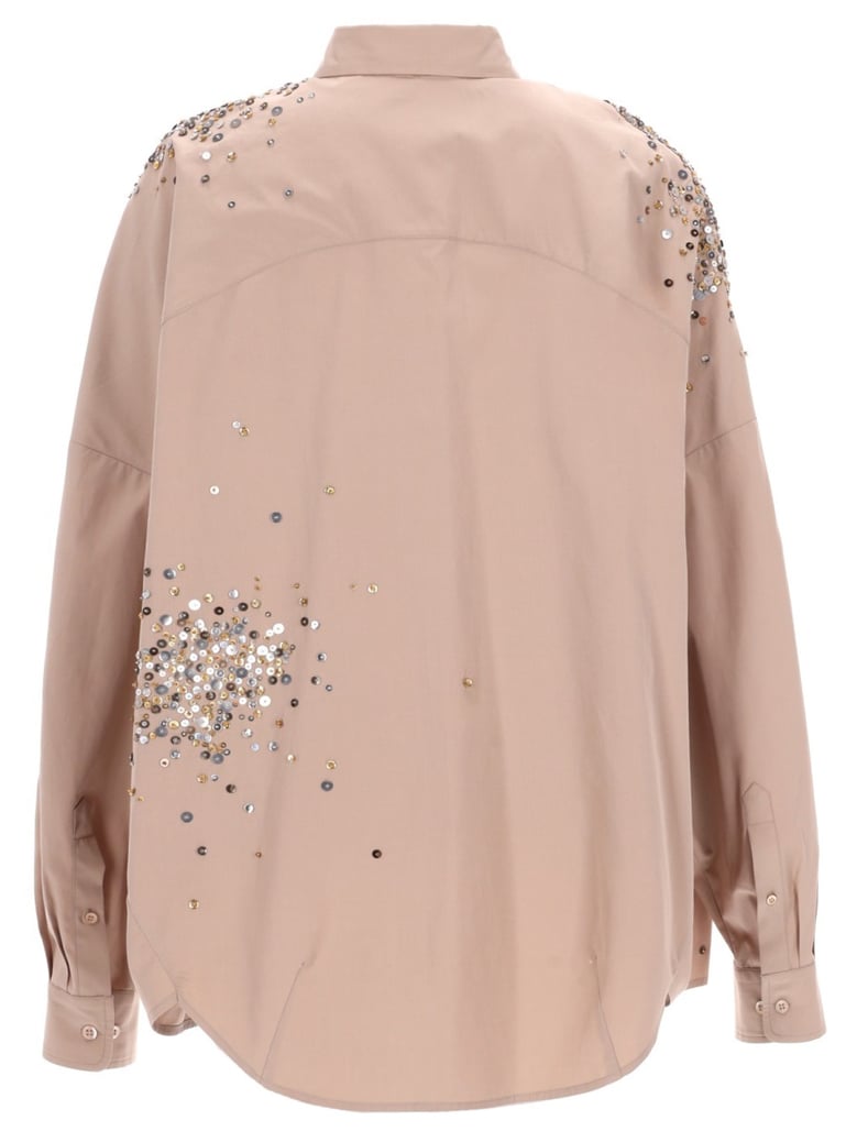 shirt casia powder with rhinestones by Selfnex