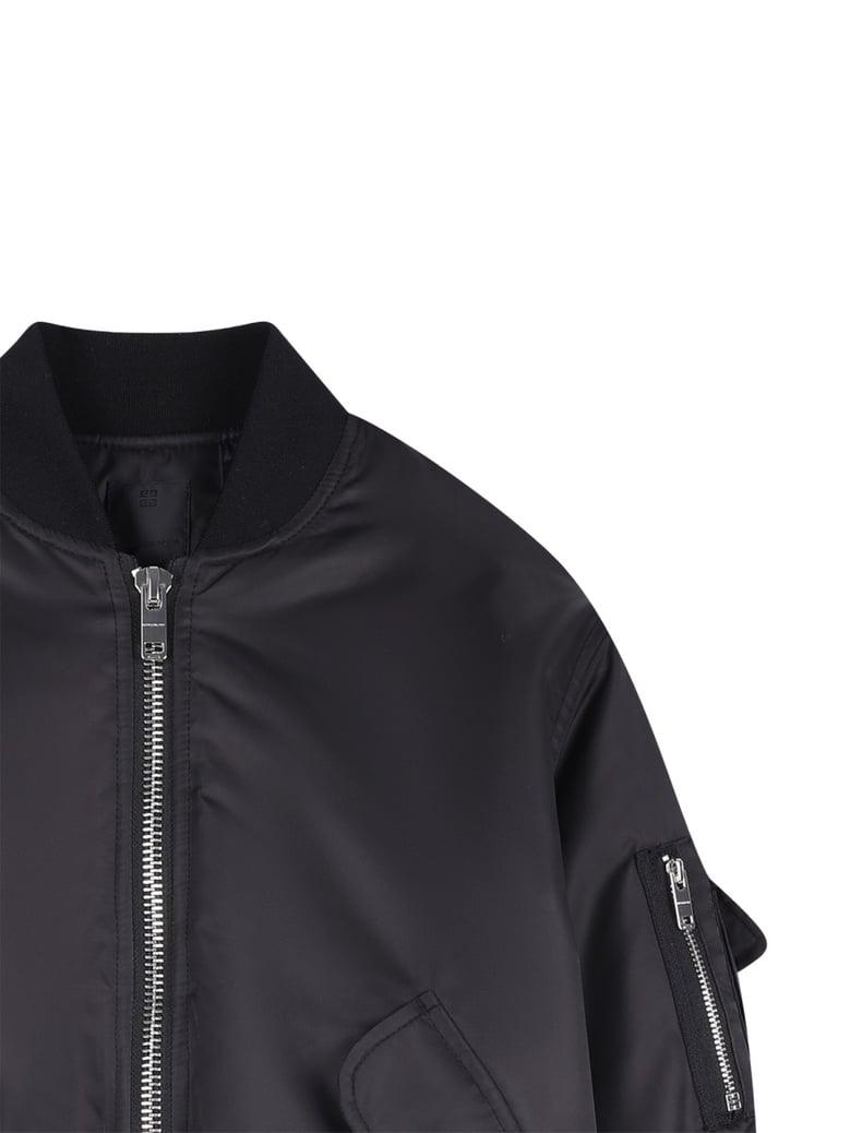 bomber jacket with logo print black by Selfnex