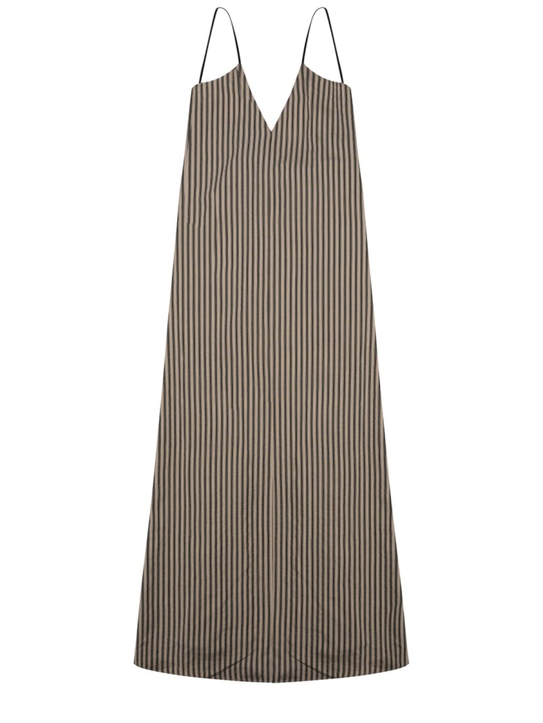 dress striped slip beige by Selfnex